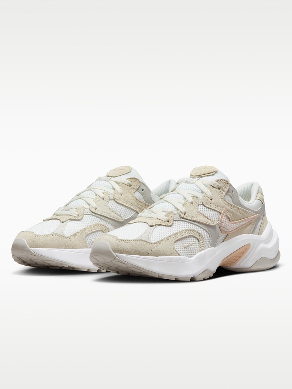 Nike AL8 Women’s White & Beige Mesh Chunky Sneakers size 7.5